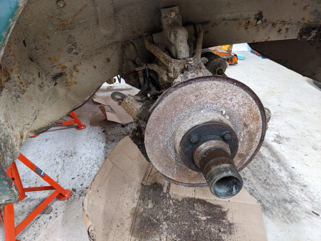 offside caliper removed