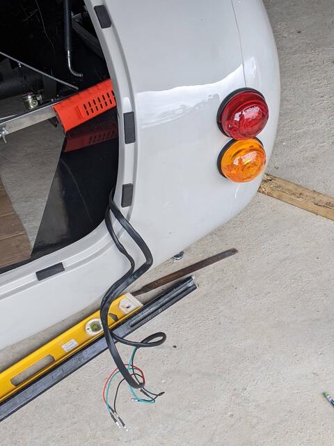 offside rear lights