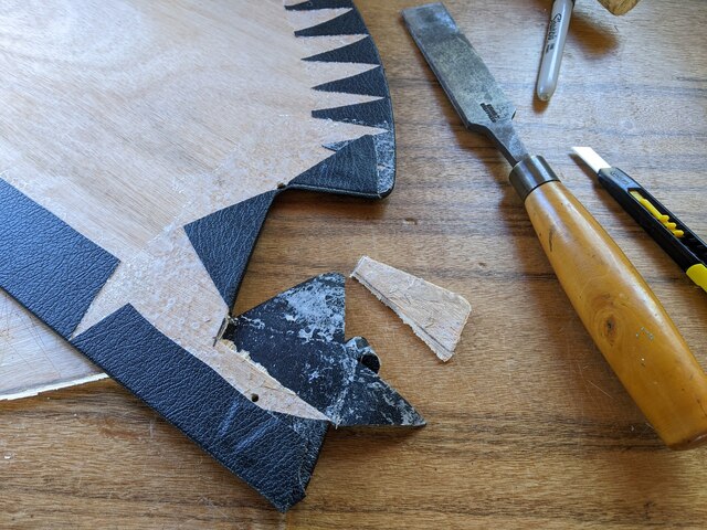 trimming plywood